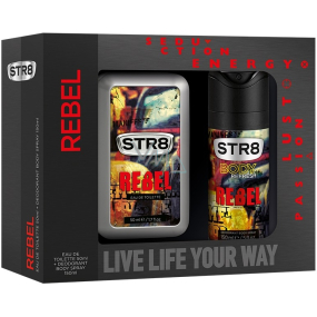Str8 Rebel eau de toilette for men 50 ml + deodorant spray 150 ml, gift set