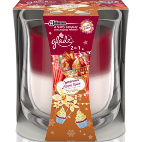 Glade by Brise 2in1 Luminous Apple Spice & Vanilla scented candle in glass, burning time up to 30 hours 135 g