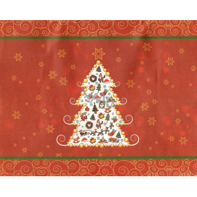 Nekupto Gift kraft bag 23 x 18 x 10 cm red Christmas tree