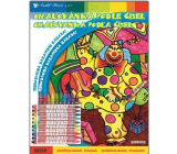 Coloring book by numbers with 10 clowns 29 x 24 cm