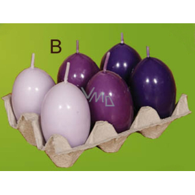 Lima Egg with scent candle purple 40 x 60 mm set of 6 pieces