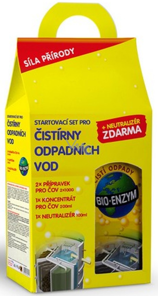 BioEnzyme Starter Set for Wastewater Treatment Plants 2 x preparation for WWTP 2 x 100 g + 1 x