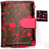 Albi Original Design leatherette purse Pink flowers 10 x 13 cm
