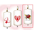 Lima Valentine's Candle Running Heart Candle with Decal White Cylinder 50 x 100 mm 1 piece