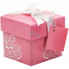 Angel Folding gift box with ribbon Pink 7 x 7 x 7 cm