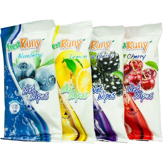 Freshruny Fruit wet wipes 15 pieces