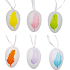 Plastic eggs for hanging 4 cm 6 pieces in a bag