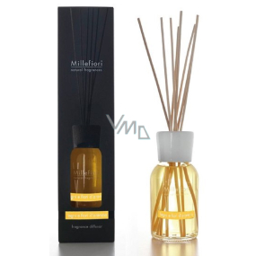 Millefiori Milano Natural Legni and Fiori d'Arancio - Wood and Orange flowers Diffuser 500 ml + 12 stalks in the length of 35 cm for large spaces lasts 6-7 months
