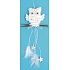 White owl for hanging, stars 22 cm