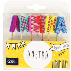 Albi Cake candles name - Anetka, 2.5 cm