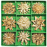 Straw ornaments in a box approximately 6 cm, 26 pieces
