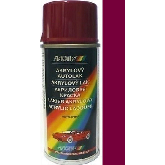 Motip Škoda Acrylic Car Paint Spray SD 9880 Red solitaire metal 150 ml