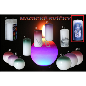 Lima Magic Candle Snowman cylinder 70 x 150 mm 1 piece