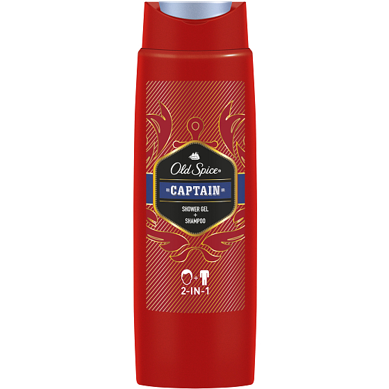 Old Spice Captain 2-in-1 Shower Gel and Shampoo for Men 250 ml