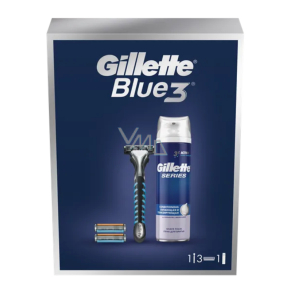 Gillette Sensor3 shaver + spare head 4 pieces + Series shaving foam 250 ml, cosmetic set for men