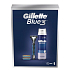 Gillette Sensor3 shaver + spare head 4 pieces + Series shaving foam 250 ml, cosmetic set for men