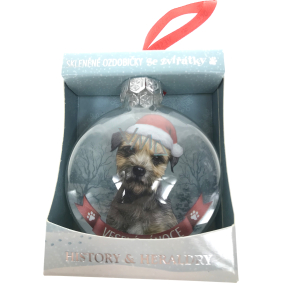 Albi Glass Christmas ornament with animals - Border Terrier 7.5 cm x 8 cm x 3.6 cm