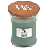 WoodWick Sage & Myrht - Sage and myrrh scented candle with wooden wick and lid glass small 85 g