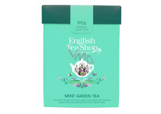 English Tea Shop Bio Green tea with mint loose 80 g + wooden measuring cup with buckle