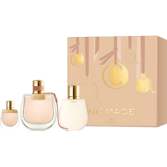 Chloé Nomade perfumed water for women 75 ml + body lotion 100 ml + perfumed water 5 ml, gift set