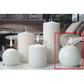 Lima Ice pastel candle white ball 100 mm 1 piece