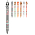 Colorino Rubberized pen Little Foxes black, blue refill 0,5 mm