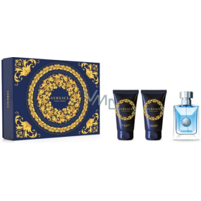 Versace pour Homme Eau de Toilette 50 ml + After Shave Balm 50 ml + Hair and Body Shampoo 50 ml, gift set for men