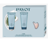 Payot Lisse Sleeping Creme Resurfacante smoothing and regenerating anti-wrinkle night cream 30 ml + Lisse Creme Lissante Rides protective and smoothing anti-wrinkle day cream 30 ml + Gua Sha massage stone, cosmetic set for women
