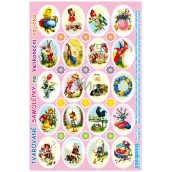 Arch Shaped stickers for Easter eggs Chicken 10 x 15 cm 20 pieces