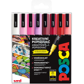 Posca Universal acrylic marker set 0,9 - 1,3 mm Love mix of warm tones 8 pieces PC-3M