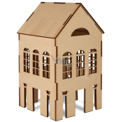 Albi Wooden 3D house decoration, 3 windows 11 cm x 20 cm x 11,5 cm