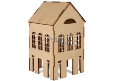 Albi Wooden 3D house decoration, 3 windows 11 cm x 20 cm x 11,5 cm