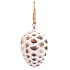 Wooden pinecone with patina for hanging 6 cm