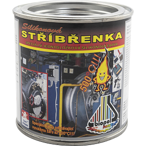 Biopol Paints Silicone Silver Paint, heat-resistant up to 500 °C, 350 g