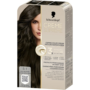 Schwarzkopf Creme Supreme hair dye 5-1 cool light brown 60 ml