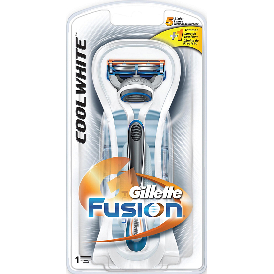Gillette Fusion Cool White razor 1 piece for men