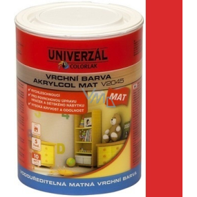 Colorlak Akrylcol Mat V2045 water-based matt topcoat Red 0.6 l