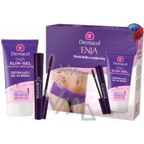 Dermacol Enja Slimming gel for tummy 150 ml + mascara 9 ml, cosmetic set