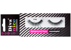 Diva & Nice Artificial Eyelashes 100% Human Hair No. 46 black 1 pair