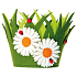 Felt flower pot decoration 18 x 15 cm 1 piece