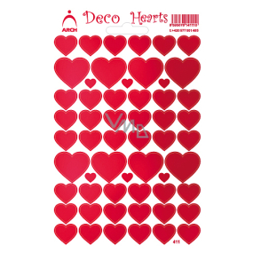 Arch Holographic Decorative Stickers Hearts Red