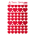 Arch Holographic Decorative Stickers Hearts Red