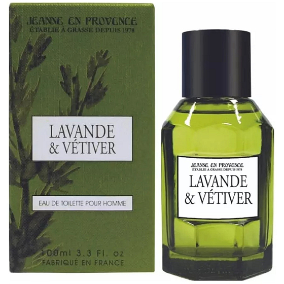 Jeanne en Provence Men Lavande & Vétiver - Lavande & Lemongrass Eau de Toilette 100 ml