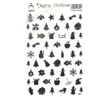 Arch Holographic decorative Christmas stickers various silver motives