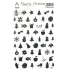 Sheet of Holographic Decorative Christmas Stickers Various Designs Silver
