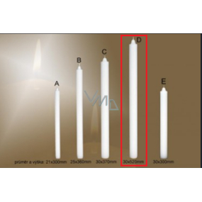 Lima Gastro Church Smooth Candle White Long 30 x 520 mm 1 Piece