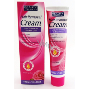 Beauty Formulas Rose depilatory cream for legs, armpits and bikini area 110 ml