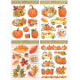 Window foil without glue autumn pumpkins, petals 30 x 42 cm