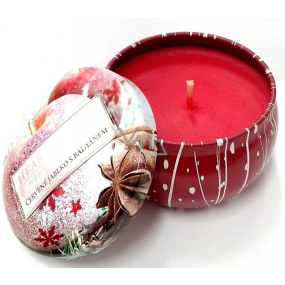 Heart & Home Red apple with star anise Soy scented candle in a can burns for up to 30 hours 125 g