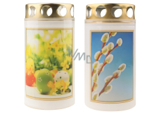 Cemetery Easter candle with lid 100 g various species 1 piece